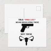 Pro Life reguleert Pistolen Word Art Briefkaart (Voorkant / Achterkant)