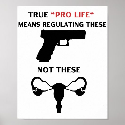 Pro Life reguleert Pistolen Word Art Poster (Voorkant)