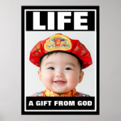 PRO-LIFE SCHATTIGE LACHEND CHINEES BABY LIFE POSTE POSTER (Voorkant)