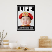 PRO-LIFE SCHATTIGE LACHEND CHINEES BABY LIFE POSTE POSTER (Keuken)