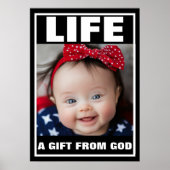 PRO-LIFE SCHATTIGE SMILING DOWN SYNDROOM BABY LIFE POSTER (Voorkant)