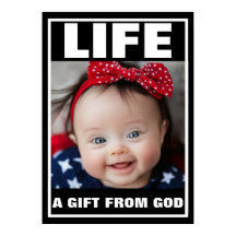 PRO-LIFE SCHATTIGE SMILING DOWN SYNDROOM BABY LIFE