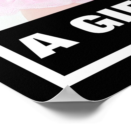 PRO-LIFE SCHATTIGEE LACHENDE BABY MEISJE IN ROZE POSTER (Hoek)