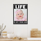PRO-LIFE SCHATTIGEE LACHENDE BABY MEISJE IN ROZE POSTER (Keuken)