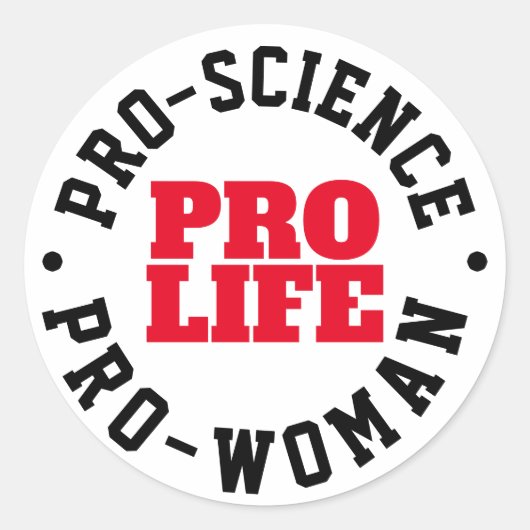 Pro-Life Science Woman Charm Stickers (Voorkant)