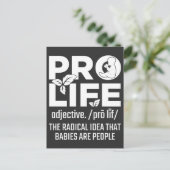 Pro Life Support Baby Anti-abortus Mensenrechten Briefkaart (Staand voorkant)
