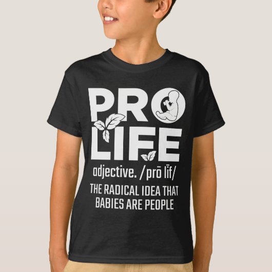 Pro Life Support Baby Anti-abortus Mensenrechten T-shirt (Voorkant)