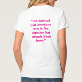 Pro Life T-shirt (Achterkant)