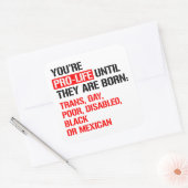 Pro-Life totdat ze geboren zijn Vierkante Sticker (Envelop)