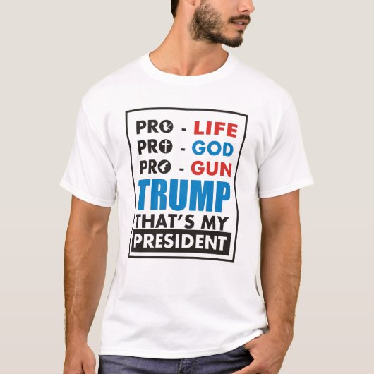 Pro Life Trump Fetus Birth New Born T-shirt (Voorkant)