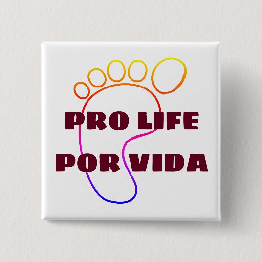 Pro-life video vierkante button 5,1 cm (Voorkant)
