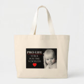 Pro-Life Voice for the Voiceless Grote Tote Bag (Voorkant)