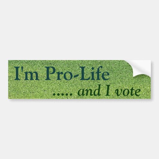 Pro Life Voter Bumpersticker (Voorkant)