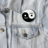 pro life Yin Yang Ronde Button 5,7 Cm (In situ)