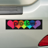 Pro Love zegt nee tegen prop 8 h8 Bumpersticker (Op auto)