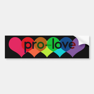 Pro Love zegt nee tegen prop 8 h8 Bumpersticker