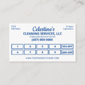 Pro Loyalty Cleaning/Janitorial Housekeeping Visitekaartje (Achterkant)