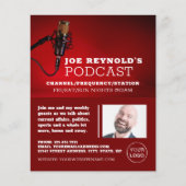 Pro Microphone, Podcaster, Podcast Advertising Flyer (Voorkant)