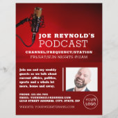 Pro Microphone, Podcaster, Podcast Advertising Flyer (Voorkant)