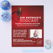 Pro Microphone, Podcaster, Podcast Advertising Flyer (Enkel)