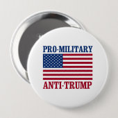 Pro-militair antitrump - antitrump - ronde button 4,0 cm (Voorkant /achterkant)