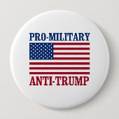 Pro-militair antitrump - antitrump - ronde button 4,0 cm (Voorkant)