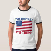 Pro-militair antitrump - antitrump - t-shirt (Voorkant)