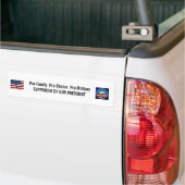 Pro-militaire supporter van ons President Bumpersticker (Op Truck)