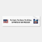 Pro-militaire supporter van ons President Bumpersticker (Voorkant)