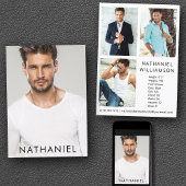 Pro Model Actor 4 Foto's Modern Comp Kaart