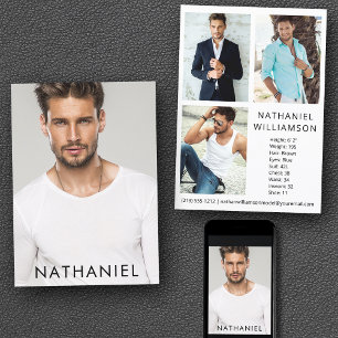 Pro Model Actor 4 Foto's Modern Comp Kaart