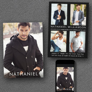 Pro Model Actor 5 Photo Comp-Kaart Kaart