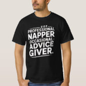 Pro Napper Occasional Advice Giver Dad Shirt (Voorkant)