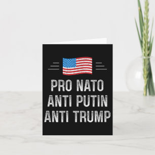 Pro NAVO - Anti Poetin - Anti Trump - Retro Style Kaart