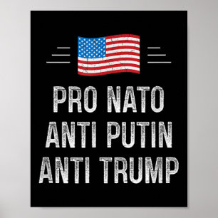 Pro NAVO - Anti Poetin - Anti Trump - Retro Style Poster
