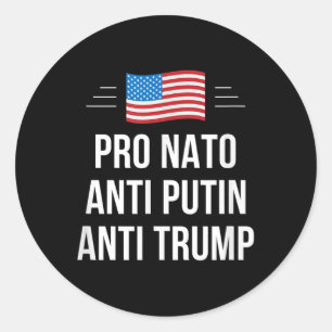 Pro-NAVO - Anti-Poetin - Anti-Trump - , Small Ronde Sticker