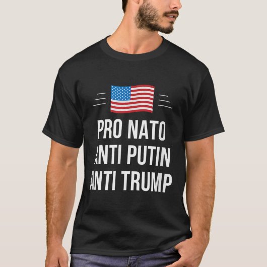 Pro-NAVO - Anti-Poetin - Anti-Trump - , Small T-shirt (Voorkant)