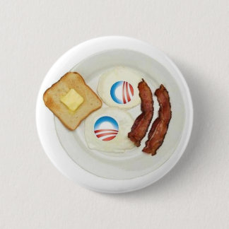 Pro-Obama 2012 ontbijt Ronde Button 5,7 Cm
