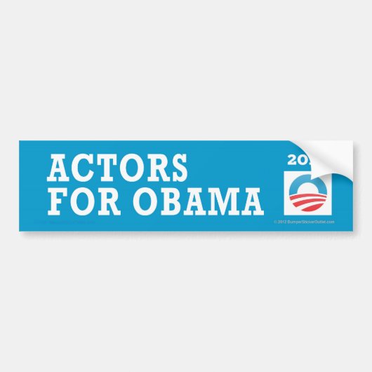 Pro-Obama-acteurs voor Obama Bumpersticker (Voorkant)