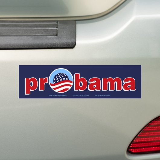 PRO-OBAMA-BUMPERSTICKER BUMPERSTICKER (Op auto)