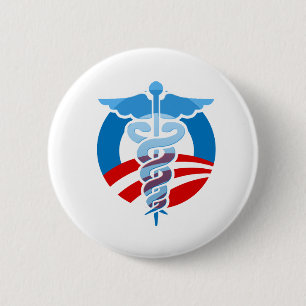 Pro-Obama Care Ronde Button 5,7 Cm