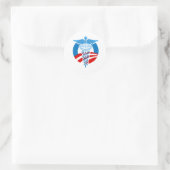 Pro-Obama Care Ronde Sticker (Tas)
