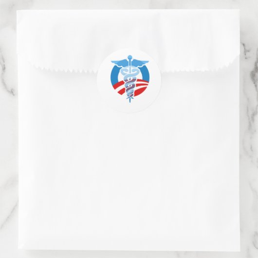 Pro-Obama Care Ronde Sticker (Tas)