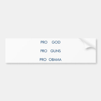 pro obama en pistolen bumper sticker