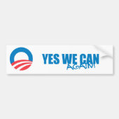 Pro-Obama - JA WE KUNNEN OPNIEUW Bumpersticker (Voorkant)