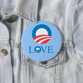 Pro-Obama - LOVE — Ronde Button 4,0 Cm (In situ)