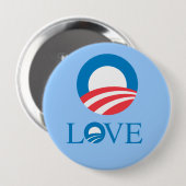 Pro-Obama - LOVE — Ronde Button 4,0 Cm (Voorkant /achterkant)