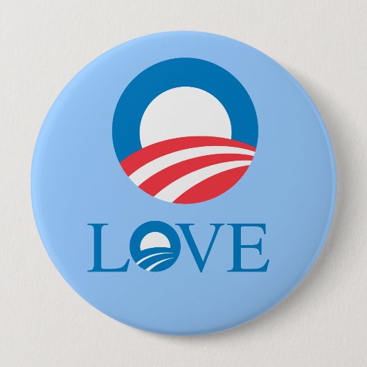 Pro-Obama - LOVE — Ronde Button 4,0 Cm (Voorkant)