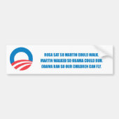 Pro-Obama - MARTIN WALKED ZODAT OBAMA KAN WERKEN Bumpersticker (Voorkant)