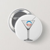 Pro-Obama Martini Ronde Button 5,7 Cm (Voorkant /achterkant)